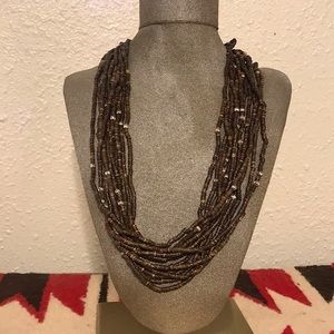 Exquisite 12 multi-strand, vintage, 25”necklace from Santo Domingo Pueblo.